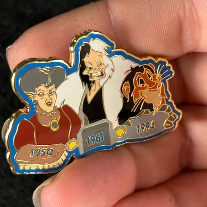 2003 - Lady Tremaine, Cruella De Vil - Scar - LE 2,000 - Disney Pin