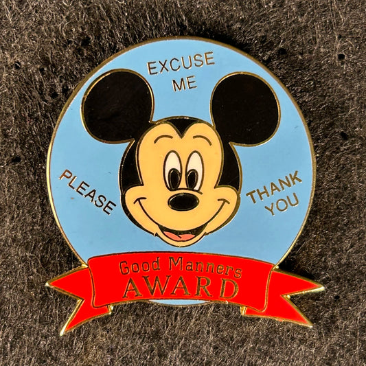 2001 - Vintage - Mickey Mouse - Good Manners Award - Disney Pin
