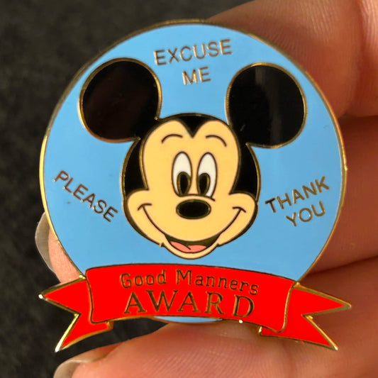 2001 - Vintage - Mickey Mouse - Good Manners Award - Disney Pin