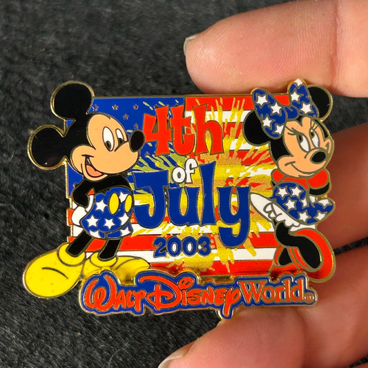2003 - Mickey and Minnie Mouse - 4th of July - WDW - LE 3,000 - Cast Exclusive - Disney Pin