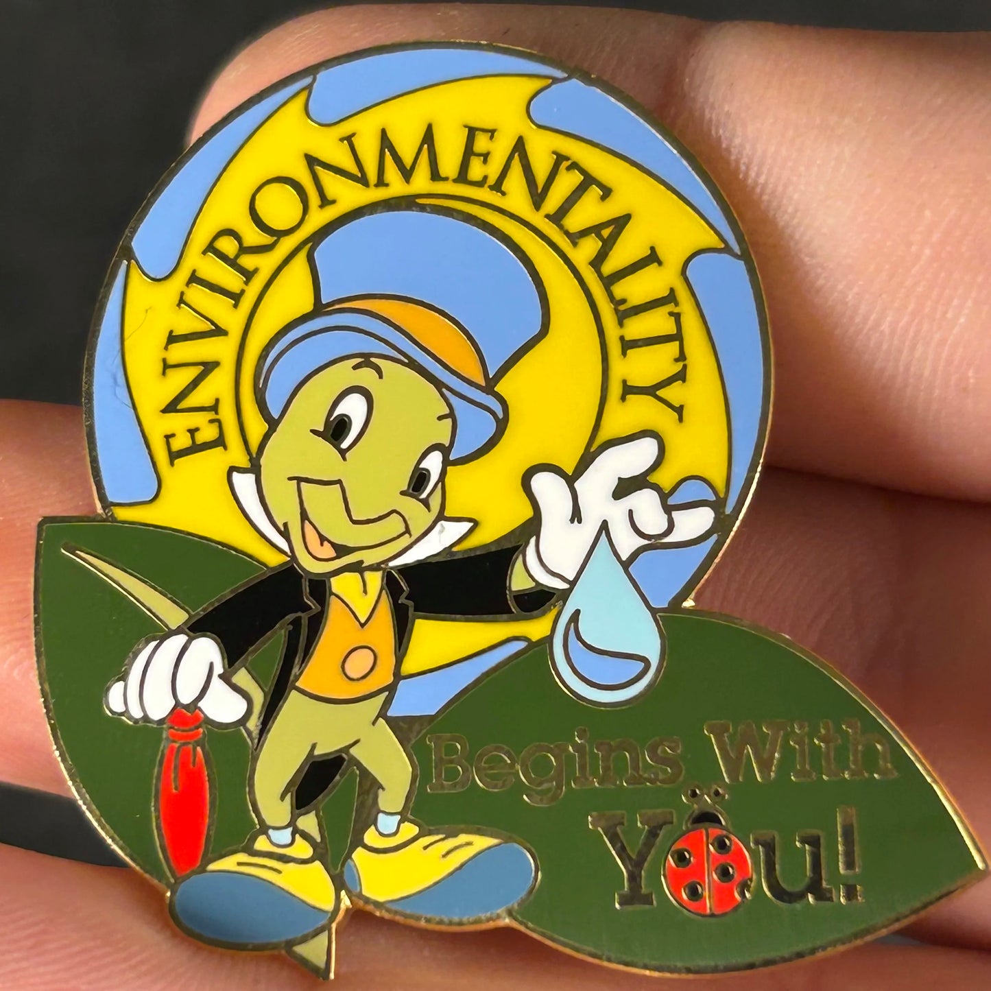 2003 - Jiminy Cricket - Pinocchio - Environmentality - Earth Day - LE 2,000 - DLR - Cast Exclusive - Disney Pin