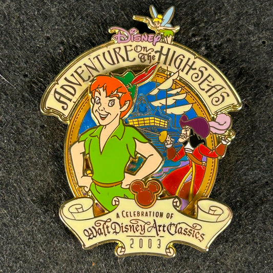 2003 - Peter Pan, Captain Hook, and Tinker Bell - High Seas - LE 1,500 - Disney Pin on Pin