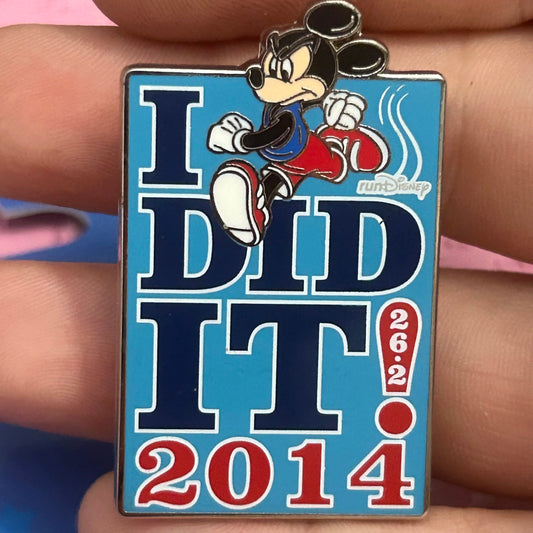 2014 - Mickey Mouse - Run Disney - I Did It! - 26.2 Miles - LE 1,000 - Pin