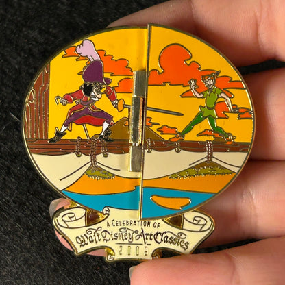 2003 - Captain Hook and Peter Pan - Hinge - Limited Edition 1,500 - High Seas - Disney Pin