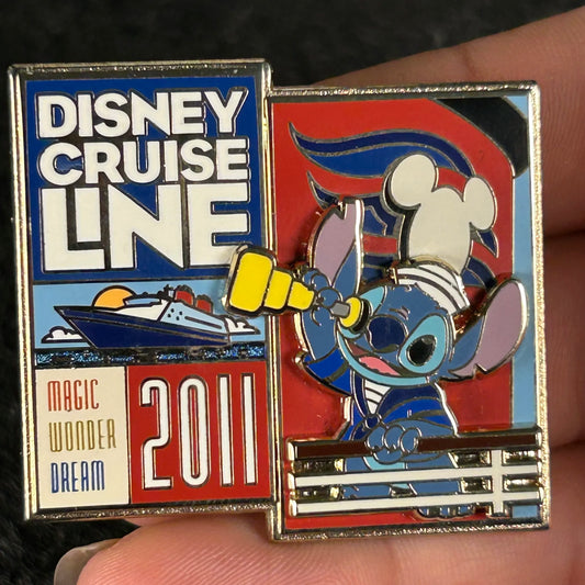 2011 - Stitch - Disney Cruise Line - Magic, Wonder, Dream - Disney Pin on Pin