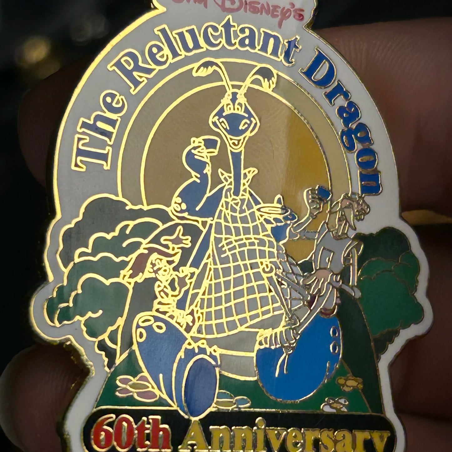 2001 - The Reluctant Dragon - 60th Anniversary - LE 3,500 - Disney Pin