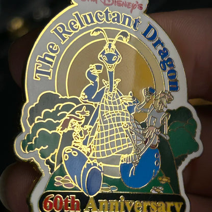 2001 - The Reluctant Dragon - 60th Anniversary - LE 3,500 - Disney Pin