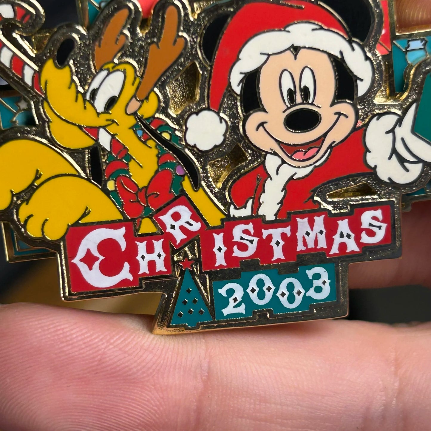 2003 - Mickey Mouse and Pluto - Christmas Fantasy - 20th - TDL - Disney Pin
