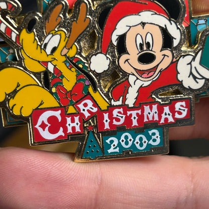2003 - Mickey Mouse and Pluto - Christmas Fantasy - 20th - TDL - Disney Pin