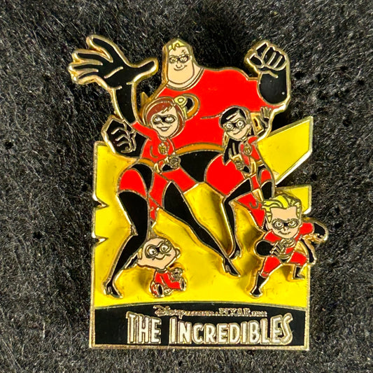2004 - The Incredibles - Pixar - Jack Jack, Dash, Violet, Helen, and Bob - Disney Pin on Pin