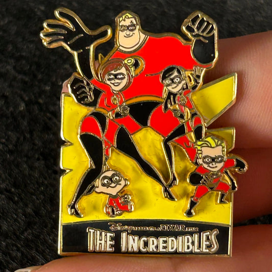 2004 - The Incredibles - Pixar - Jack Jack, Dash, Violet, Helen, and Bob - Disney Pin on Pin