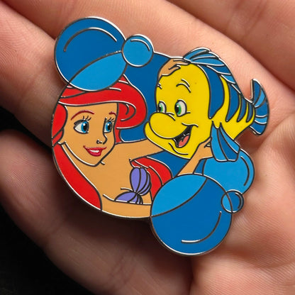 2024 - Ariel and Flounder - Underwater - Bubble - Mystery Pin