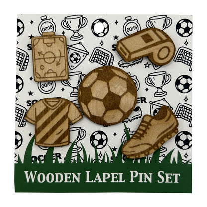 2026 - Soccer/ Futebol - Wooden Pin Set of 5 - With Magnets