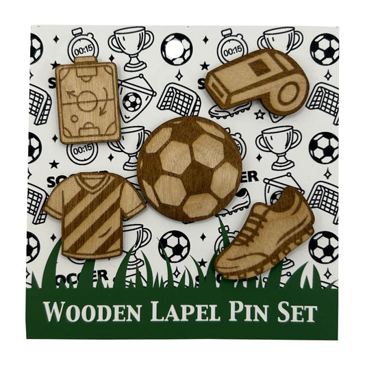 2026 - Soccer/ Futebol - Wooden Pin Set of 5 - With Magnets