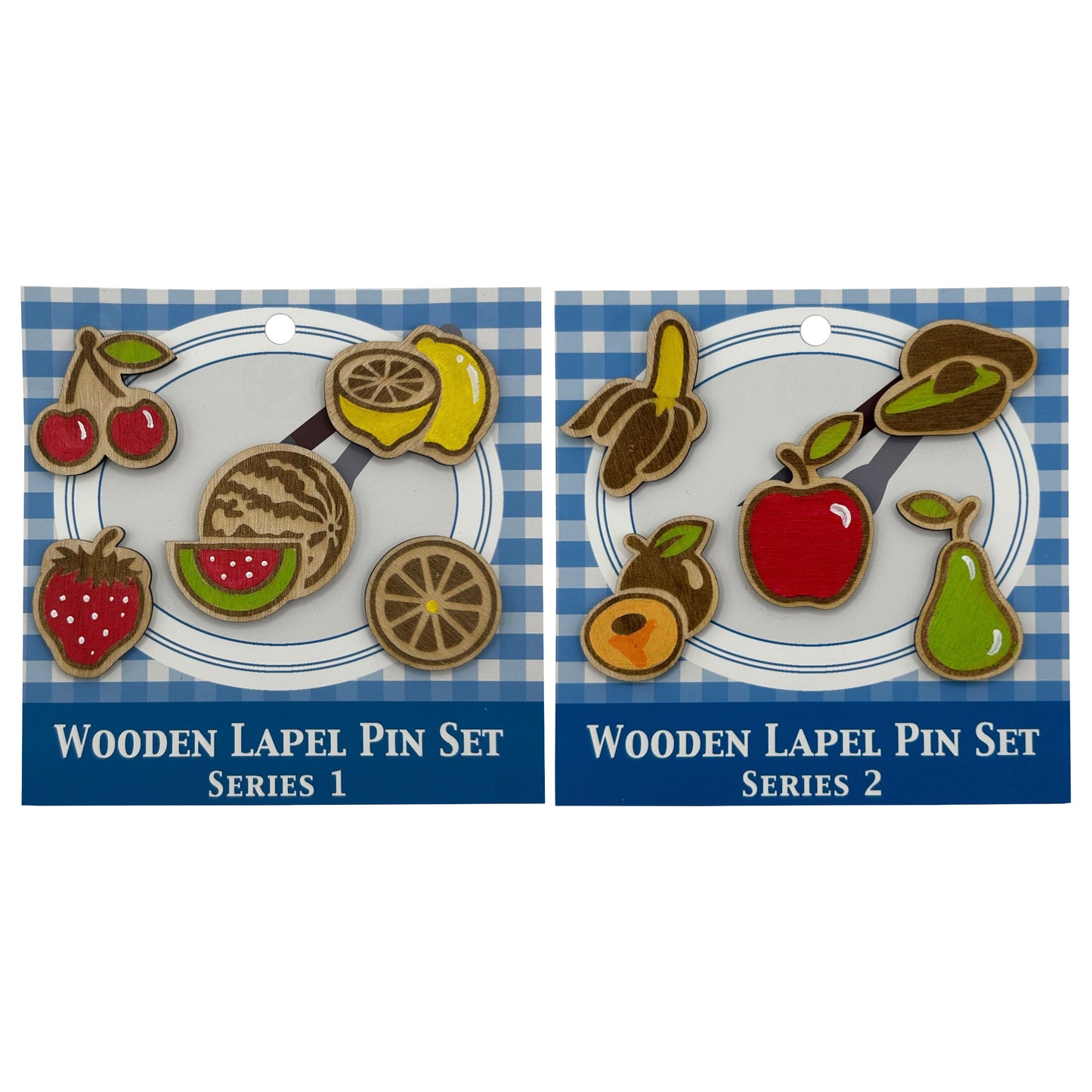 2026 - Classic Fruits - Wooden Pin Full Set Bundle of 10 - With Magnets