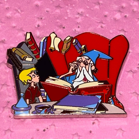 2024 - Arthur and Merlin - Floating Books - Sword and the Stone - Pin