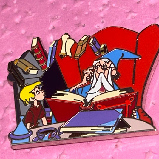 2024 - Arthur and Merlin - Floating Books - Sword and the Stone - Pin