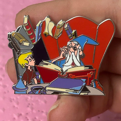 2024 - Arthur and Merlin - Floating Books - Sword and the Stone - Pin