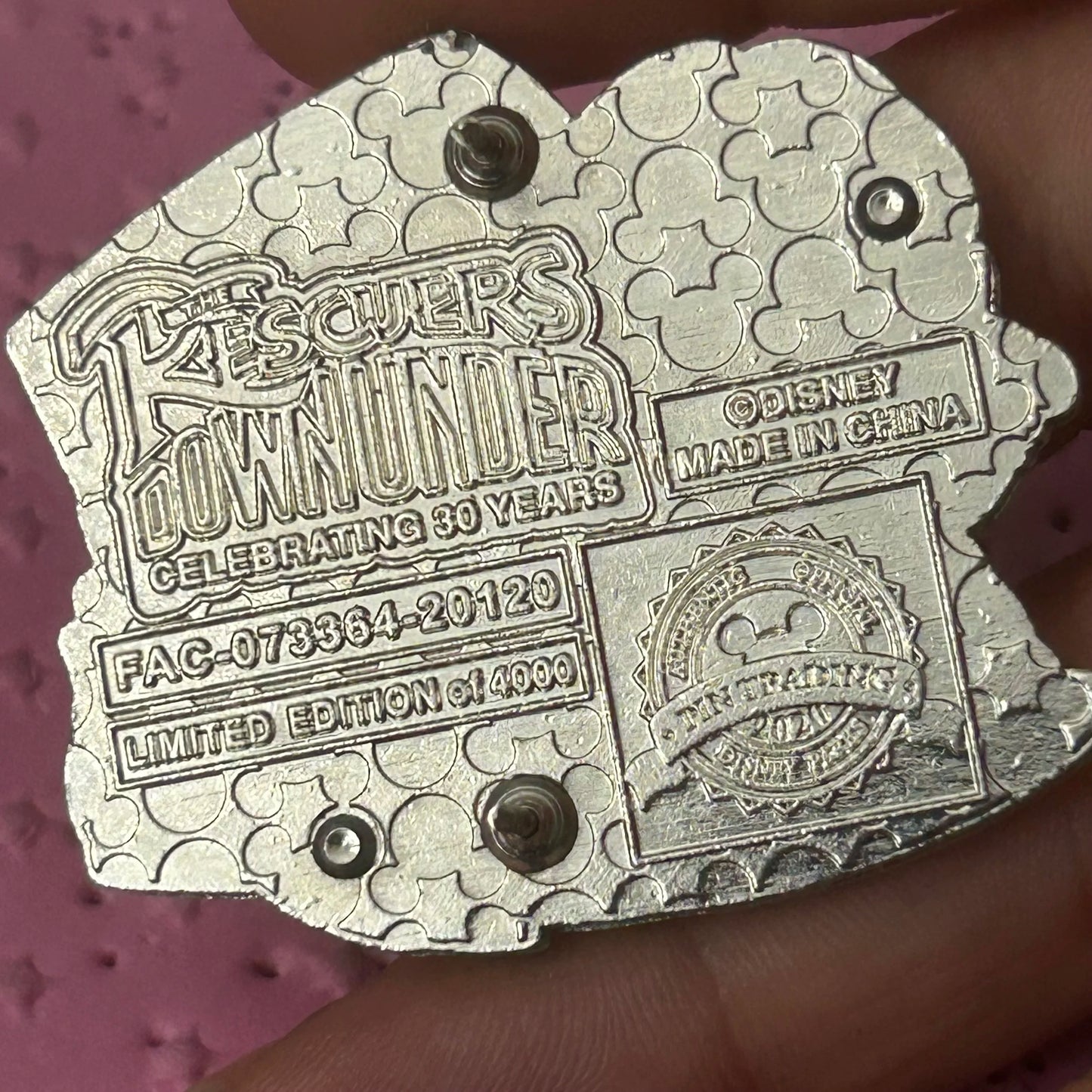 2020 - Wilbur Bianca and Bernard - Rescuers Down Under - LE 4,000 - Pin