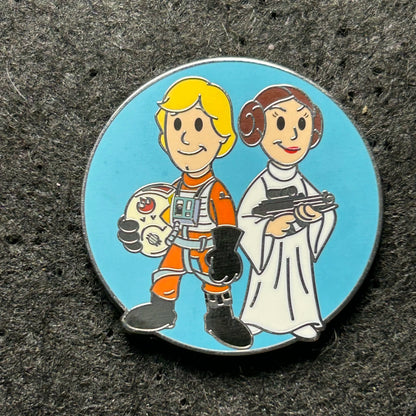 2024 - Luke Skywalker and Princess Leia - Cartoon Series - Star Wars - Disney Pin