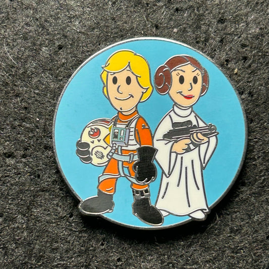 2024 - Luke Skywalker and Princess Leia - Cartoon Series - Star Wars - Disney Pin