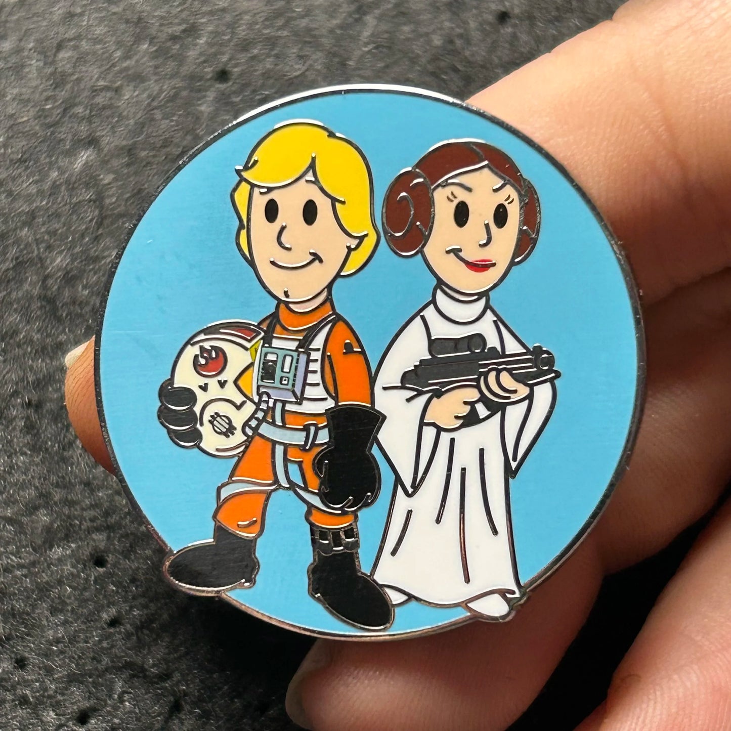 2024 - Luke Skywalker and Princess Leia - Cartoon Series - Star Wars - Disney Pin