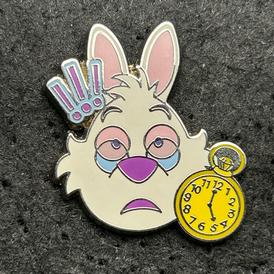 2017 - White Rabbit - Alice in Wonderland - Emojis - Startled - Disney Pin