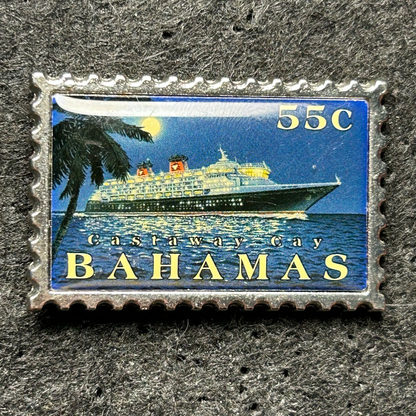 Castaway Cay - Bahamas - Postal Stamp - Cruise Ship - 55c - Disney Pin