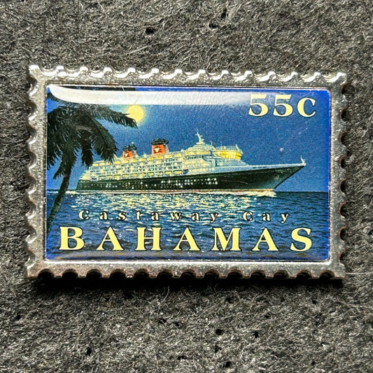 Castaway Cay - Bahamas - Postal Stamp - Cruise Ship - 55c - Disney Pin