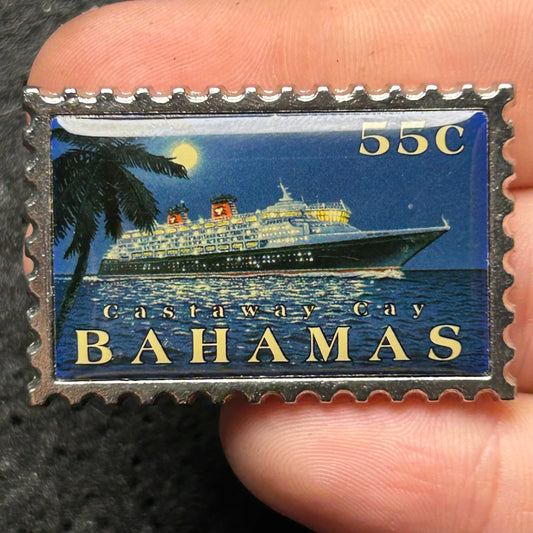 Castaway Cay - Bahamas - Postal Stamp - Cruise Ship - 55c - Disney Pin