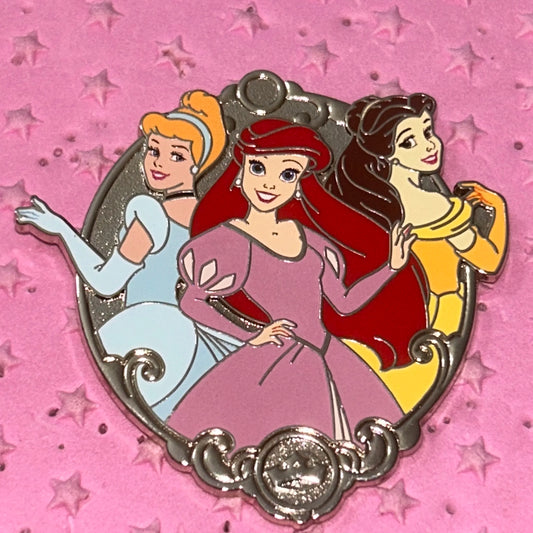 2024 - Belle, Ariel, And Cinderella - Disney Princess Pin