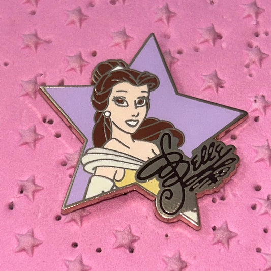 2004 - Belle - DLR - Princess Signature Star - Disney Pin