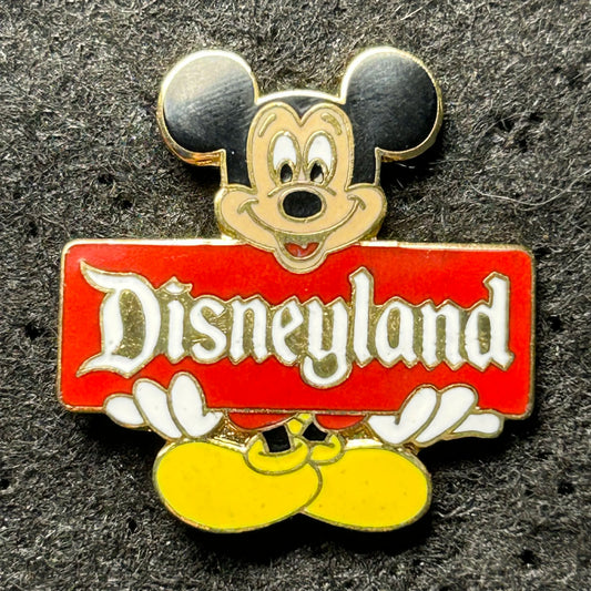 2000s - Mickey Mouse - Red Sign - White Eyes - DLR - Disney Pin