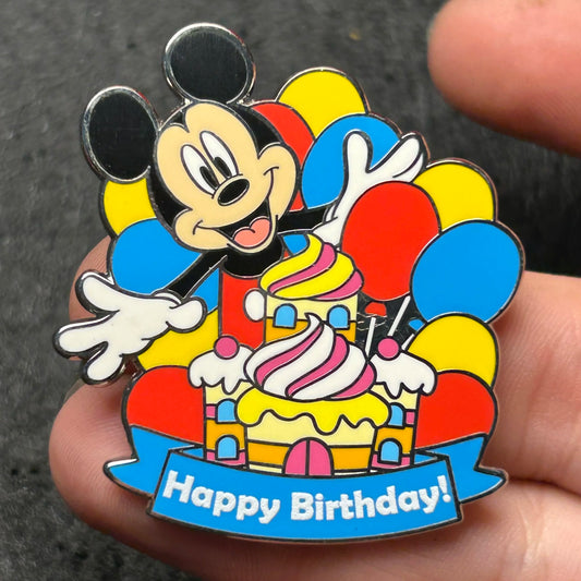 2024 - Mickey Mouse - Happy Birthday - Balloons and Cake - Disney Pin