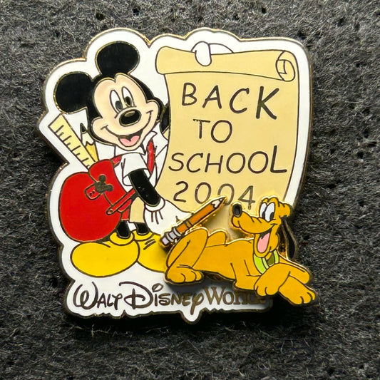 2004 - Mickey Mouse and Pluto - Back to School - LE 1,200 - Disney Pin