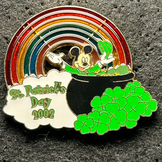2002 - Mickey Mouse - Saint Patrick’s Day - Rainbow and Pot of Gold - LE 3,500 - Disney Pin