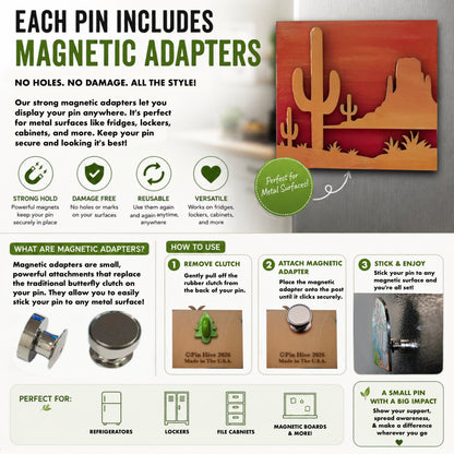 Lightning in Forest - Wooden Pin & Magnet
