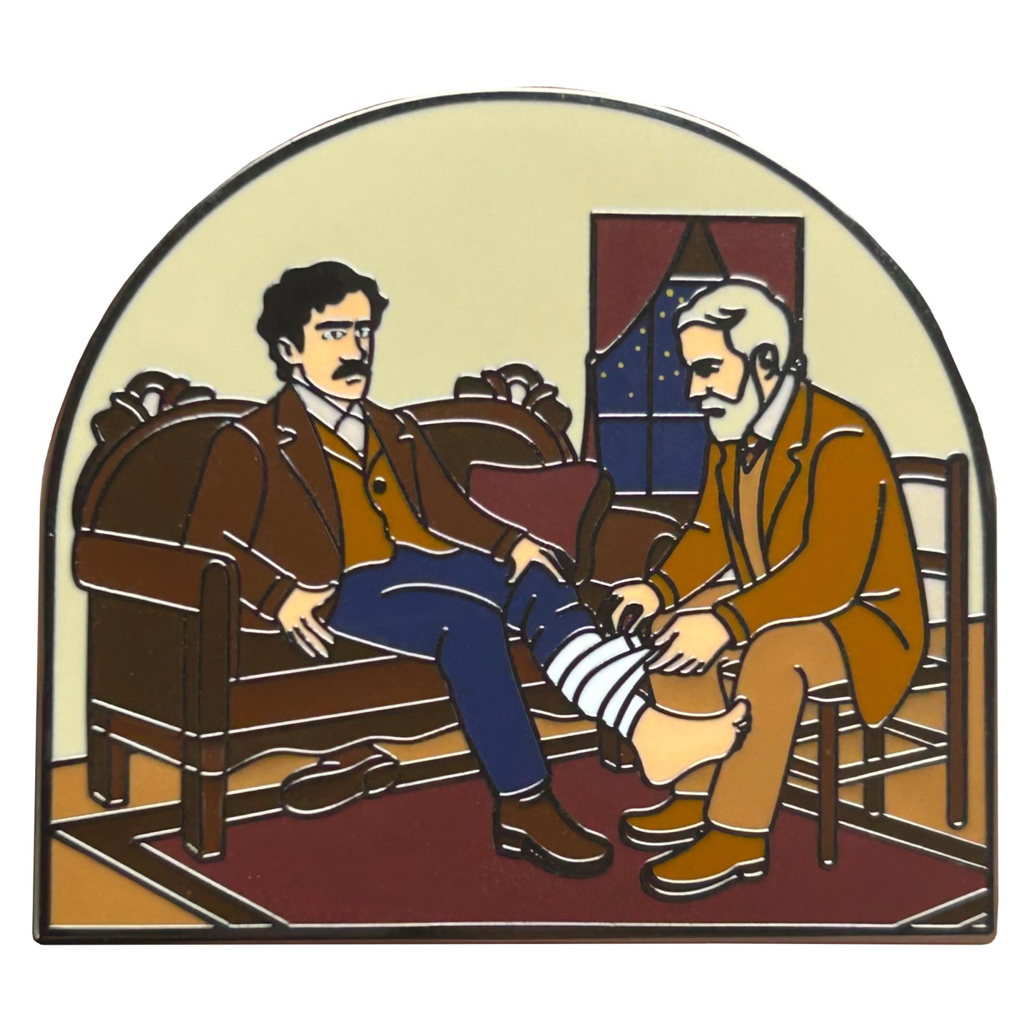 Dr Mudd and John Wilkes Booth - Historical Series Pin