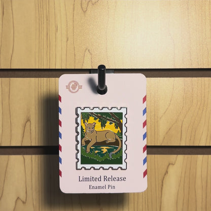 Florida Panther Postage Stamp Pin With Magnet