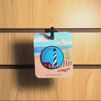 Cape Hatteras Lighthouse Pin With Magnet - Outer Banks, North Carolina