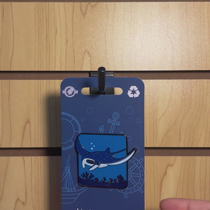 Manta Ray Pin With Magnet - Ocean Creatures Series
