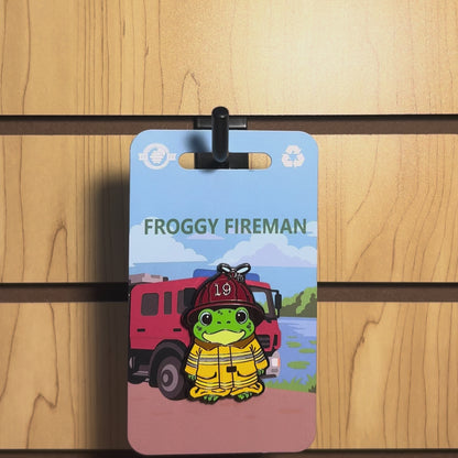 Froggy Fireman Pin - In Oversized Turnout