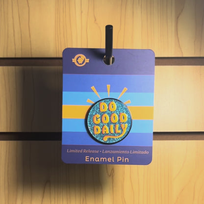 Do Good Daily Pin - Sky Blue Version With Magnet