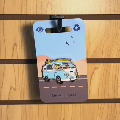 Canine Cruiser Pin With Magnet - Dogs Driving Bus